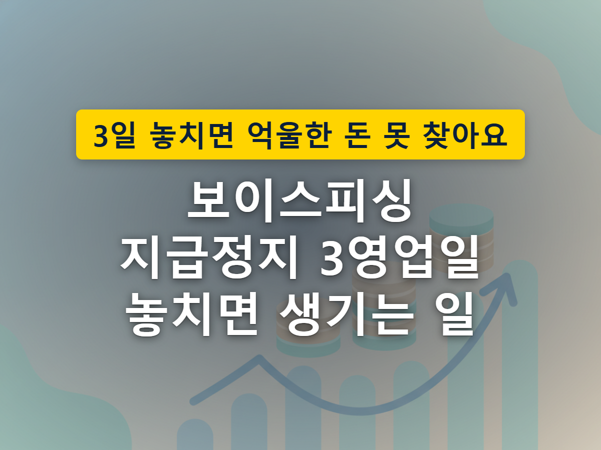 보이스피싱 피해를 알아챈 순간 스마트폰으로 즉시 신고해 지급정지를 거는 골든타임을 표현한 이미지