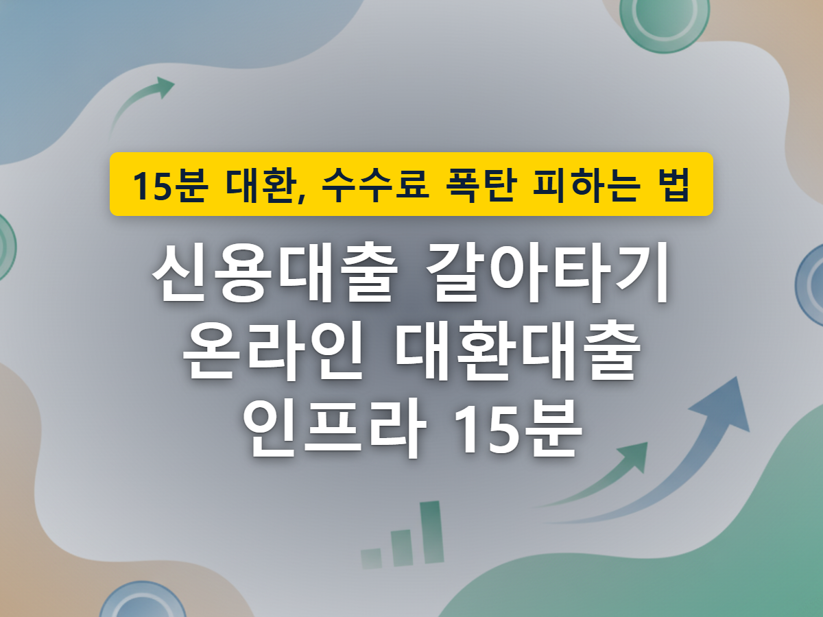 스마트폰 하나로 여러 은행을 거치지 않고 빠르게 대출을 갈아타는 과정을 표현한 이미지