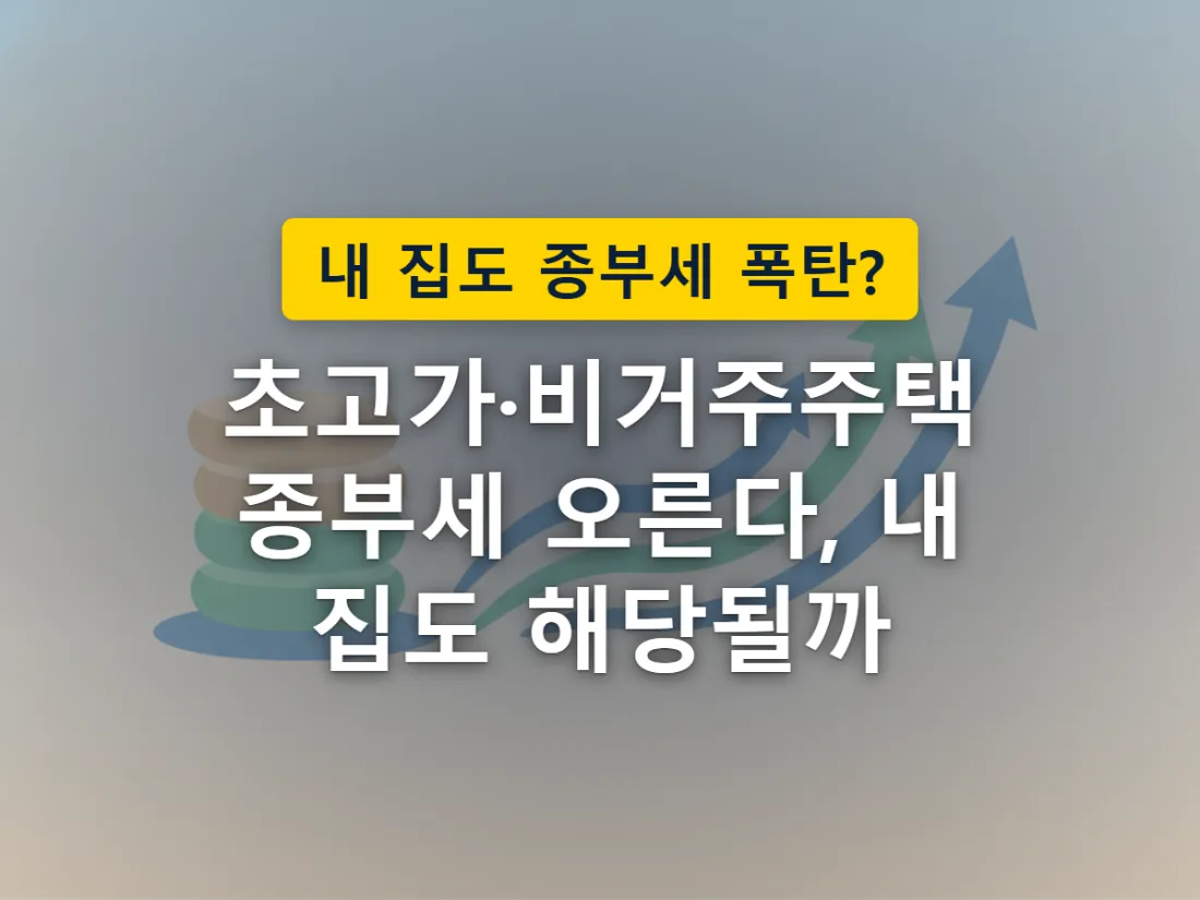 실거주지를 떠나 있을수록 비거주주택의 종부세 부담이 커지는 상황을 표현한 이미지