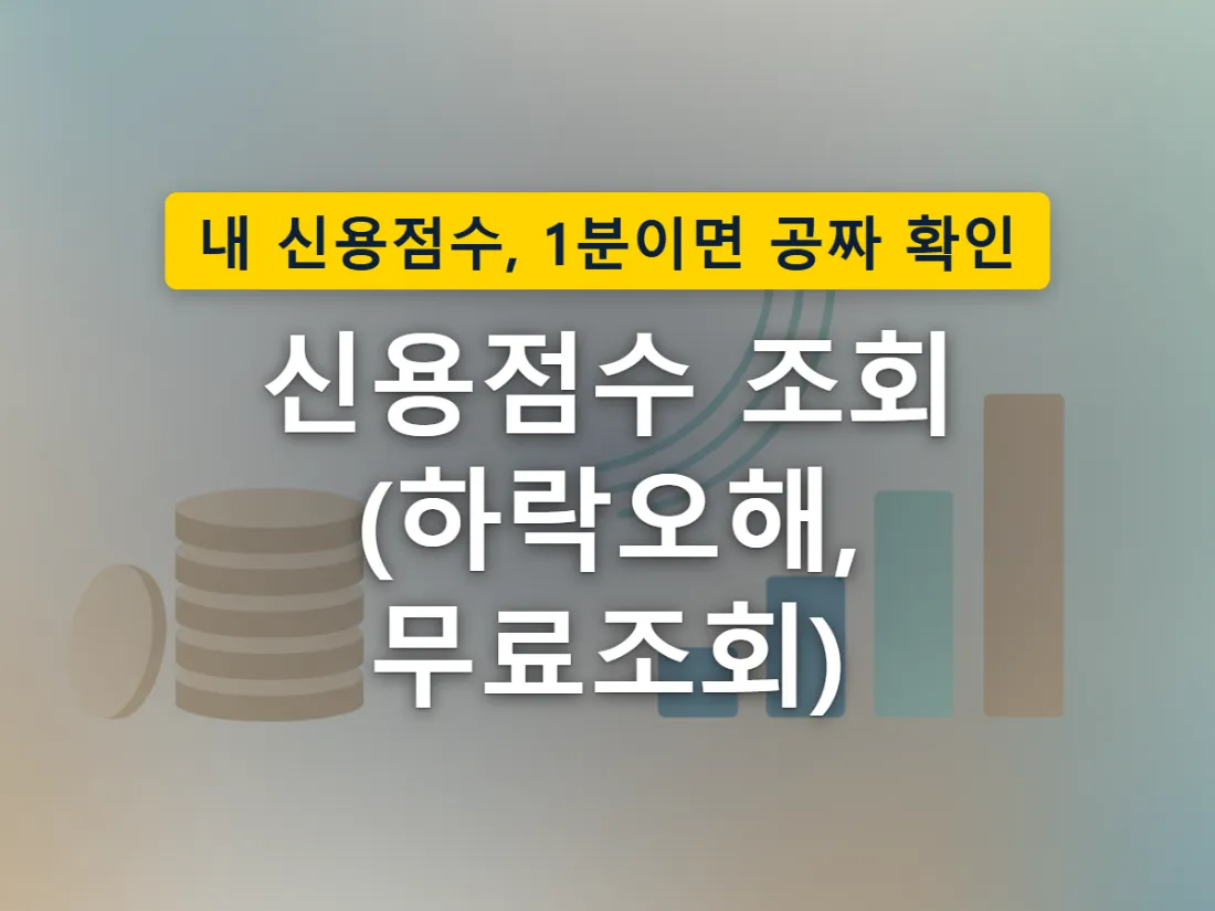본인이 직접 확인하는 신용점수 조회는 점수 자체를 바꾸지 않는다는 걸 표현한 이미지