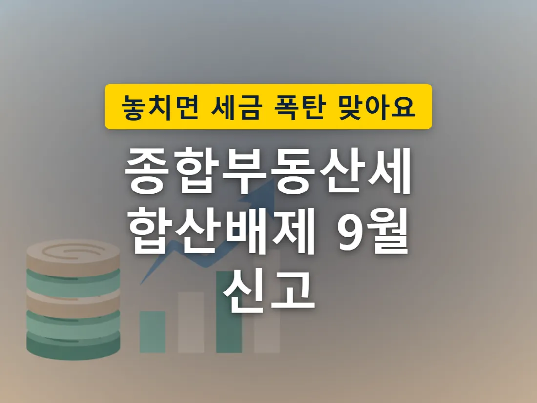 합산배제 신청 시 대상 주택 한 채가 종부세 계산에서 빠지는 모습을 표현한 이미지